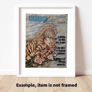 Airbrush Action Premiere Issue #1, DeBerardinis Zebra Lady Cover, May June 1985